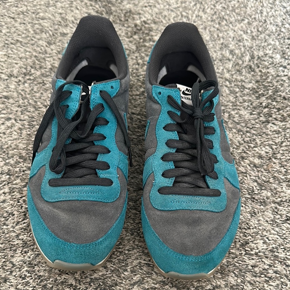 Nike custom teal and Gray Sneakers Athletic Style